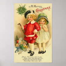 A Merry Christmas Children Card Print