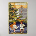 A Merry Christmas; Children Sitting on a Couch Posters