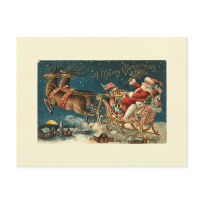 A Merry Christmas Vintage Santa Post Card by VintageHolidays