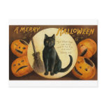 A Merry Halloween Cat Card postcards