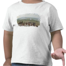 A Military Encampment with Militia on Horses, Troo T-shirt
