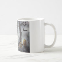 A misty walk at Halloween. Coffee Mugs