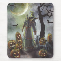 A misty walk at Halloween. Mouse Pads