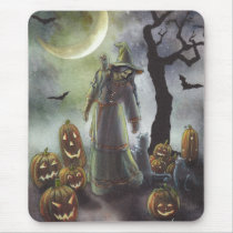 A misty walk at Halloween. Mouse Pads