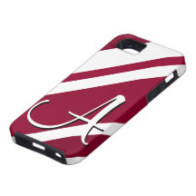 A Monogram Crimson & White-Striped IPhone 5 Case