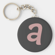 "A" monogram key chain