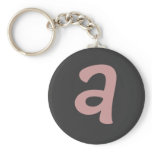 "A" monogram key chain