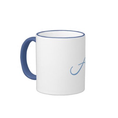 "A" monogram mug by rubymonkey