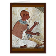 A Mural Of A Blind Musician Playing A Harp From Th Cards