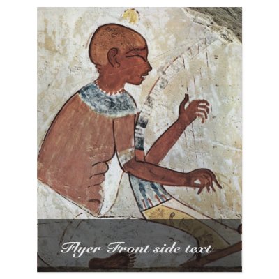 A Mural Of A Blind Musician Playing A Harp From Th Flyer by Artcollection
