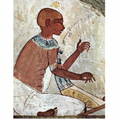 A Mural Of A Blind Musician Playing A Harp From Th Acrylic Cut Out by Artcollection
