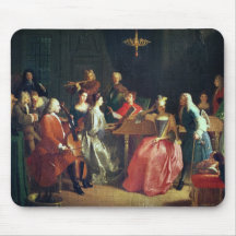 A Musical Evening (oil on canvas) Mousepad