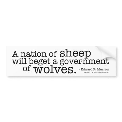 A Nation of Sheep Bumper Sticker by KeepTheGood_US