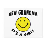 A New Baby Girl New Grandma Postcards