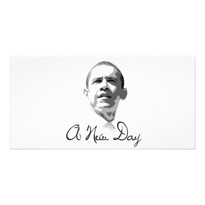 A New Day Custom Photo Card by obamashirts