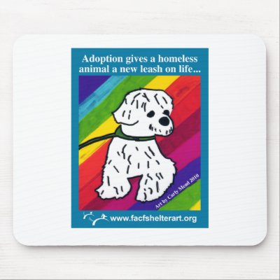 A New Leash on Life Mousepads by facfshelterart