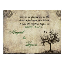 A New Life Begins Today R.S.V.P  Postcard
