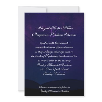 A Night Under the Stars Wedding Invitation by PureGraceDesigns