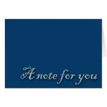 A Note For You Blue Cards