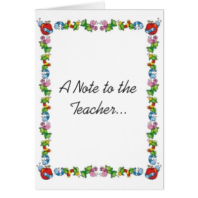 A Note to the Teacher... by slinky789