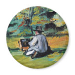 A Painter At Work By Paul Cézanne (Best Quality) Fridge Magnet