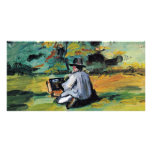 A Painter At Work By Paul Cézanne (Best Quality) Custom Photo Card