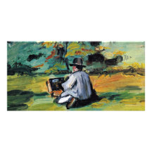 A Painter At Work By Paul Cézanne (Best Quality) Custom Photo Card