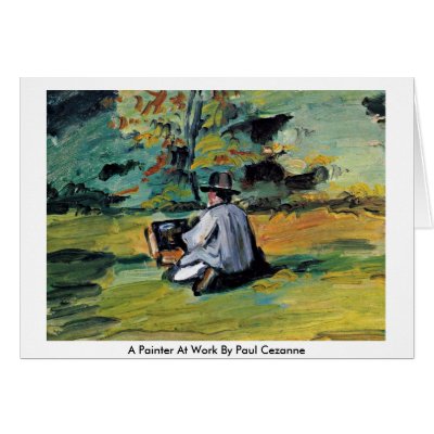 A Painter At Work By Paul Cezanne Greeting Card by artpaintings
