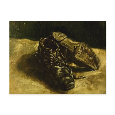 A Pair of Shoes, Vincent van Gogh Postcard by masterpiecesofart