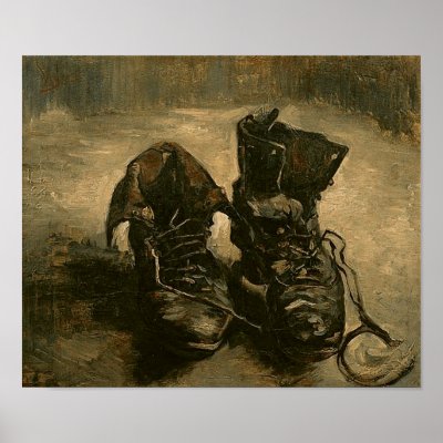 A Pair of Shoes, Vincent van Gogh Print by masterpiecesofart