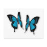 A Pair of Tropical Blue Butterflies Post Card