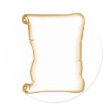 A Parchment Scroll Round Stickers