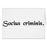A partner in crime. cards