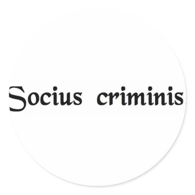 A partner in crime. round stickers by blueinc123