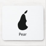 A pear with a bite! mouse mats