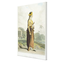 A Peng'anten Lanang or Bridegroom, plate 19 from V canvas prints