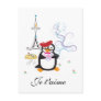 A Penguin in Paris Postcard