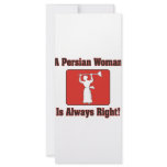 A Persian Woman Is Always Right rack cards
