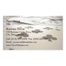 A pile of playing cards business cards