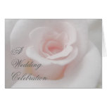 A Pink Rose Wedding Celebration Invite Card
