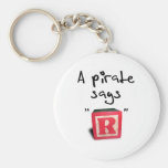 A Pirate Says "R" Keychains