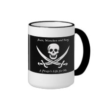 A Pirates Life black ringer mug