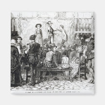 A Play in a London Inn Yard Refrigerator Magnet