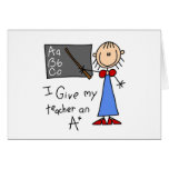 A Plus Teacher Greeting Card