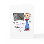 A Plus Teacher Greeting Card