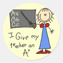 A Plus Teacher Tshirts and Gifts Stickers
