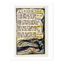 'A Poison Tree', plate 50 (Bentley 49) from 'Songs Post Card