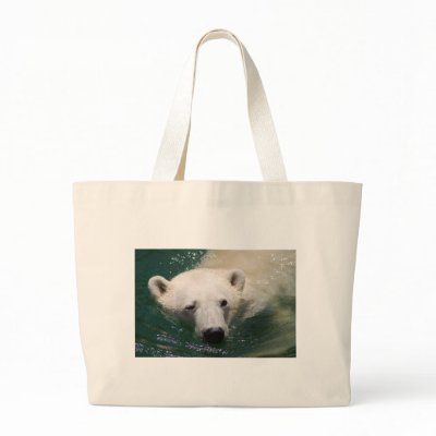 A polar bear just chilling bags by laureenr