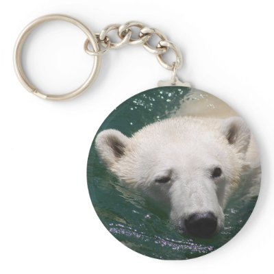 A polar bear just chilling key chain by laureenr