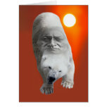 A polar bears sacredness and plight greeting card